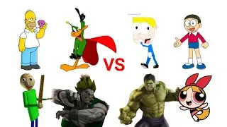 Mugen Battle #18: Homer X/Dodgers 2006/Baldi/Rare Akuma vs George/Nobita Nobi/Blossom/Hulk