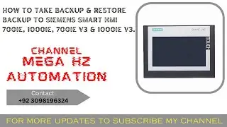 HOW TO TAKE BACKUP & RESTORE BACKUP TO SIEMENS SMART HMI 700IE,1000IE,700IE V3 & 1000IE V3E