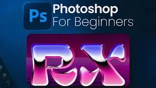 3D Text Effect in Photoshop for Beginners | Chrome text Effect