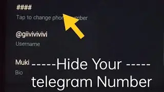 How to hide Your telegram number like this