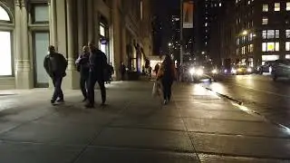 5TH AVE MANHATTAN NIGHT WALK, Walking New York City
