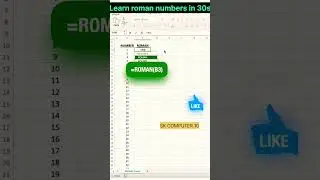 Learn roman numbers in 30s #mircosoft #computer #shorts