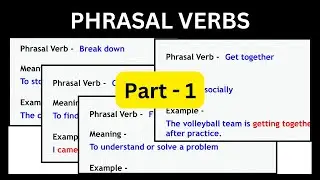 Learn Phrasal Verbs in English with Meaning and Examples | Part 1