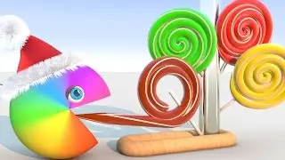 New Learn Colors with 3D Pacman Lollipop for Kids Children Toddlers