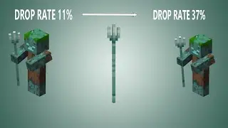 Increase minecraft trident drop rate! how to increase drop rate of trident (minecraft 1.17.1)