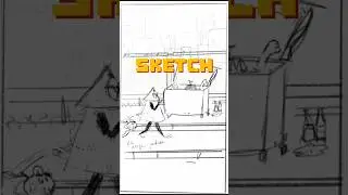 Sketch Vs FinalI hope noone have a Christmas tree standing at home already 💀🌲#3danimation