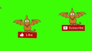 Subscribe, Like & Share Button green screen animation background 