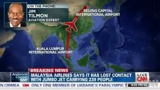 Malaysia Airlines MH370 B777-200ER Loses Contact With Air Traffic Control