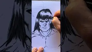 SKETCH A NANQUIM DO CONAN pro pacotão mega blaster! #conan #sketch