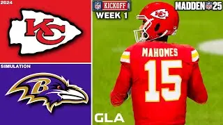 Chiefs vs. Ravens | Week 1 Simulation | Madden 25 Gameplay