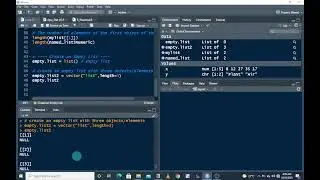 Introduction to R || R Tutorial 1 of 6 || How to Create a List in R (E) || Empty list in R