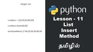 Python - Lesson -  11 - List Insert Method
