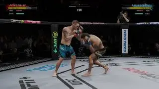 Body Shot TKO leads to Rage Quit!! [Charles Oliveira vs Dustin Poirier UFC 4]