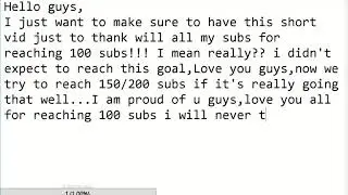 New Goal Update video #1
