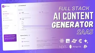 Full Stack AI Content Generator Saas with React, Typescript, Tailwind CSS, and Mongo DB