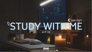 2-HOUR STUDY WITH ME | Relaxing Lo-Fi | Pomodoro 50/10 | Rain Sounds | Late night🌙