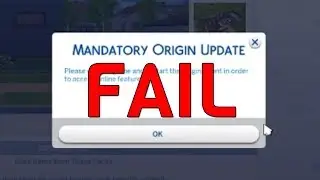 The Sims 4 - Mandatory Origin Update Fail during a livestream.