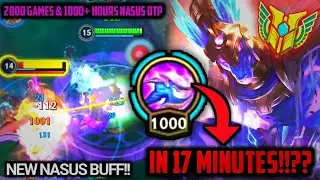 Wild Rift | Nasus Jungle 1000 STACKS IN 17 MINUTES!! (NEW NASUS BUFFS NASUS TIPS & TRICKS)