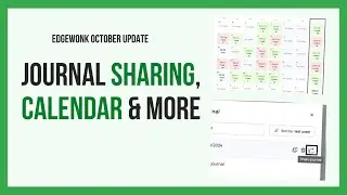 Edgewonk October Update: Share your journal, calendar and more