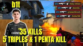 CRAZY 35 KILLS b1t Inferno POV w/ m0NESY- 5 Triples - CSGO b1t POV!