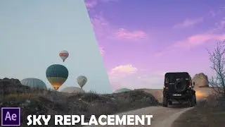 After Effects sky replacement  - simple sky replacement // adobe after effects tutorial