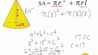 Surface Area Of A Cone - Slant Height Not Given