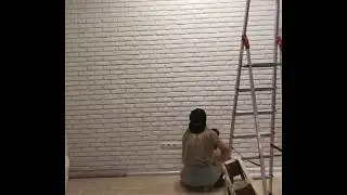 Отделка декоративным, гипсовым камнем стену