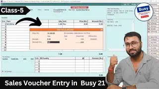 Sale Voucher Entry Practically in Busy 21 Latest Version |Busy 21 Latest Accounting Software Class 5