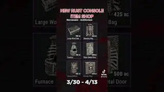 NEW RUST ITEM SHOP! SKINS HAVE 2 WEEKS! #rustconsole #rustclips #consolerust #rustwipe #rust