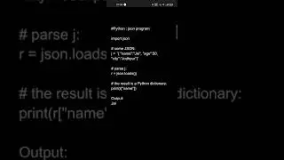 import json in Python