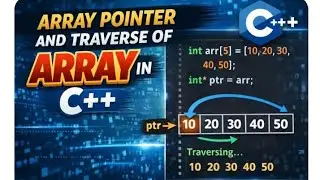 Get Size Of Array| Update Array| Array Pointer & Traversing Array In C++(