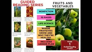Grade 1 Guided Reading Level G Fruits and Vegetables with Lesson Plan