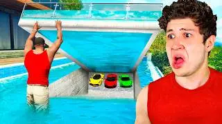 Encontré una COCHERA SECRETA en la CASA de FRANKLIN en GTA 5! 🚘🤫 (Mods)