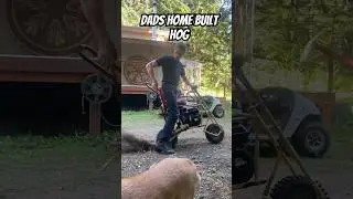 Dads home built hog #custom #chopper #pitbike