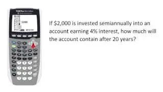 Finding the Future Value of an Annuity on a TI 83 84 HD