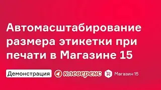 Автомасштабирование размера этикетки при печати в Магазине 15
