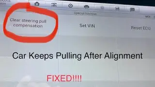 Steering Pull Compensation Reset After Wheel Alignment | Steering Angle Sensor Reset on 19 dodge ram