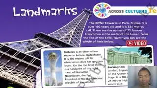 Excel. Grade 5. Landmarks. Baiterek tower. Eiffel tower. Buckingham palace.