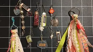 8 tassels,charms and dangles - June Just do it Junk journal challenge