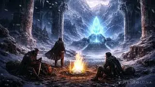 Frozen Temple Campfire | Medieval fantasy music for sleep and relax