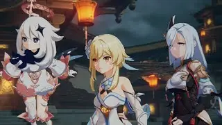 Traveler, Shenhe, Liyue VS Beisht (Osial's Wife)