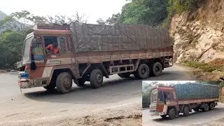 12 Wheeler Trucks Struggling Hairpin Bend Taking Reverse