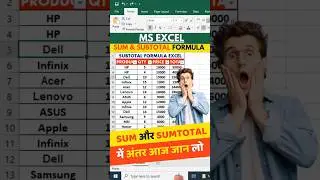 👉 MS EXCEL ✅ SUMTOTAL FORMULA 📝USE🔥 आसानी से सीखे ✌ || SUMTOTAL FORMULA 💻 USE in Excel || #excel