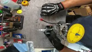 Measurering  timings  and also squish  on 26cc Zenoah engine