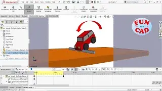 Learn Speed Car topple after crashing with obstruction | SolidWORKS  Basic Motion Animation Tutorial