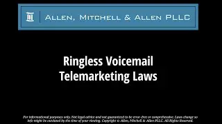 Ringless Voicemail Telemarketing Laws