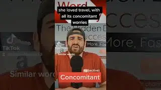 Today's word of the day is concomitant. #wordoftheday