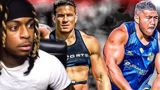 FIRST TIME REACTING to Top 10 GENETIC FREAKS Of Rugby | REACTION