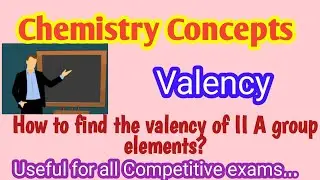 Valency, Chemistry concepts, Useful for all competitive exams