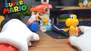 Mario plays with Super Mario Bros movie toys 